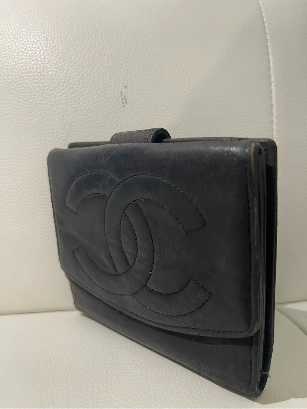 Authentic CHANEL Timeless CC Logo Lambskin Leather Wallet